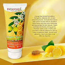 Patanjali Lemon Honey Facewash detail