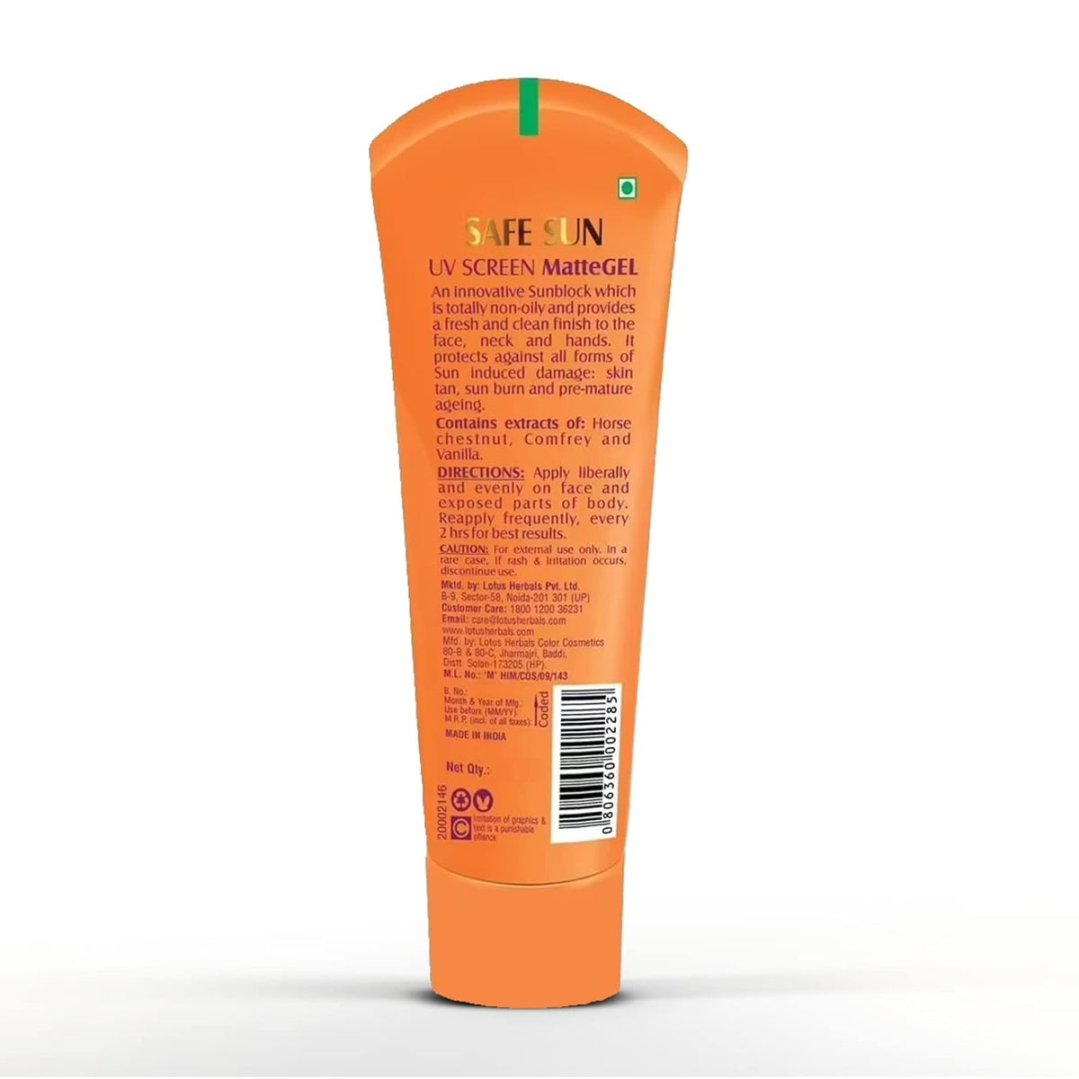 Lotus Safe Sun SPF50 ingredients
