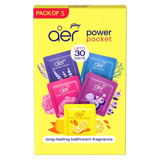 Godrej Aer Power Pocket Bathroom Freshener Assorted Pack of 5