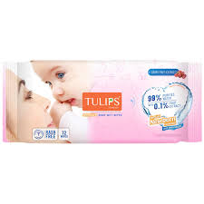 Tulips Sensitive Baby Wet Wipes 72 wipes