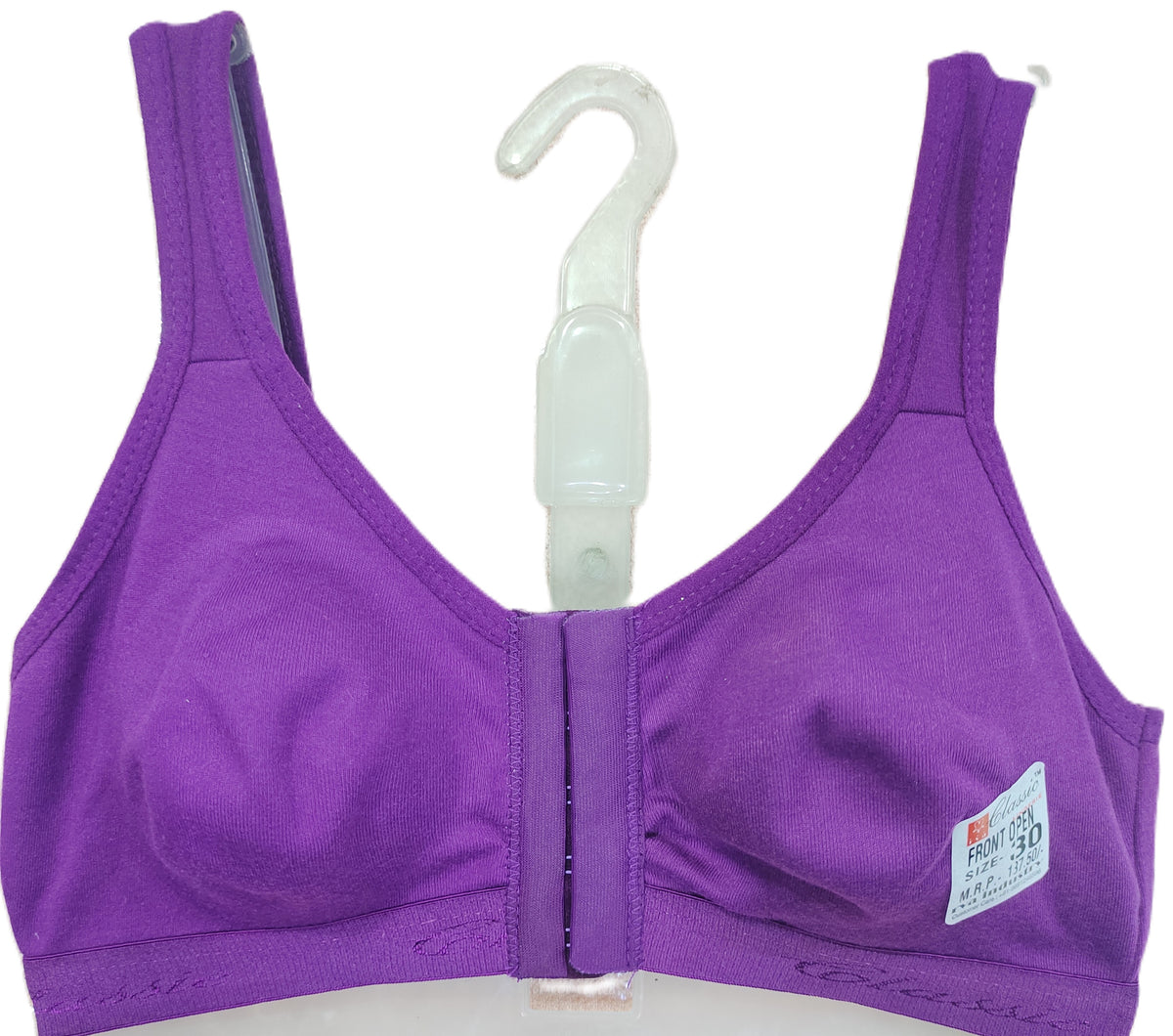 Classic Front Hook Bra Pack of 6 front view