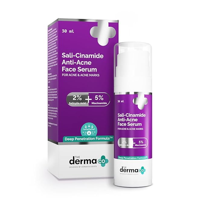 The Derma Co Sali-Cinamide Anti-Acne Face Serum 10ml 30ml