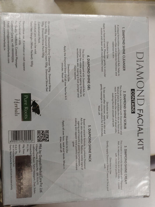 Pure Roots Diamond Facial Kit – products inside