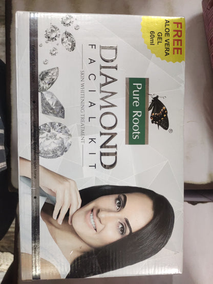 Pure Roots Diamond Facial Kit 250g with Free Aloe Vera Gel 60ml
