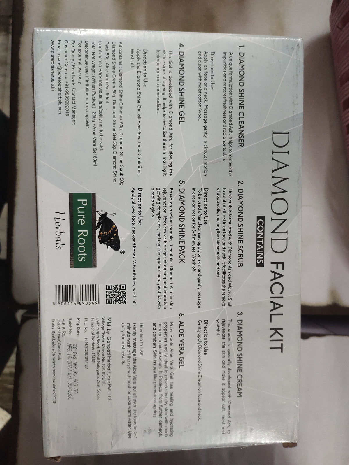 Pure Roots Diamond Facial Kit detail