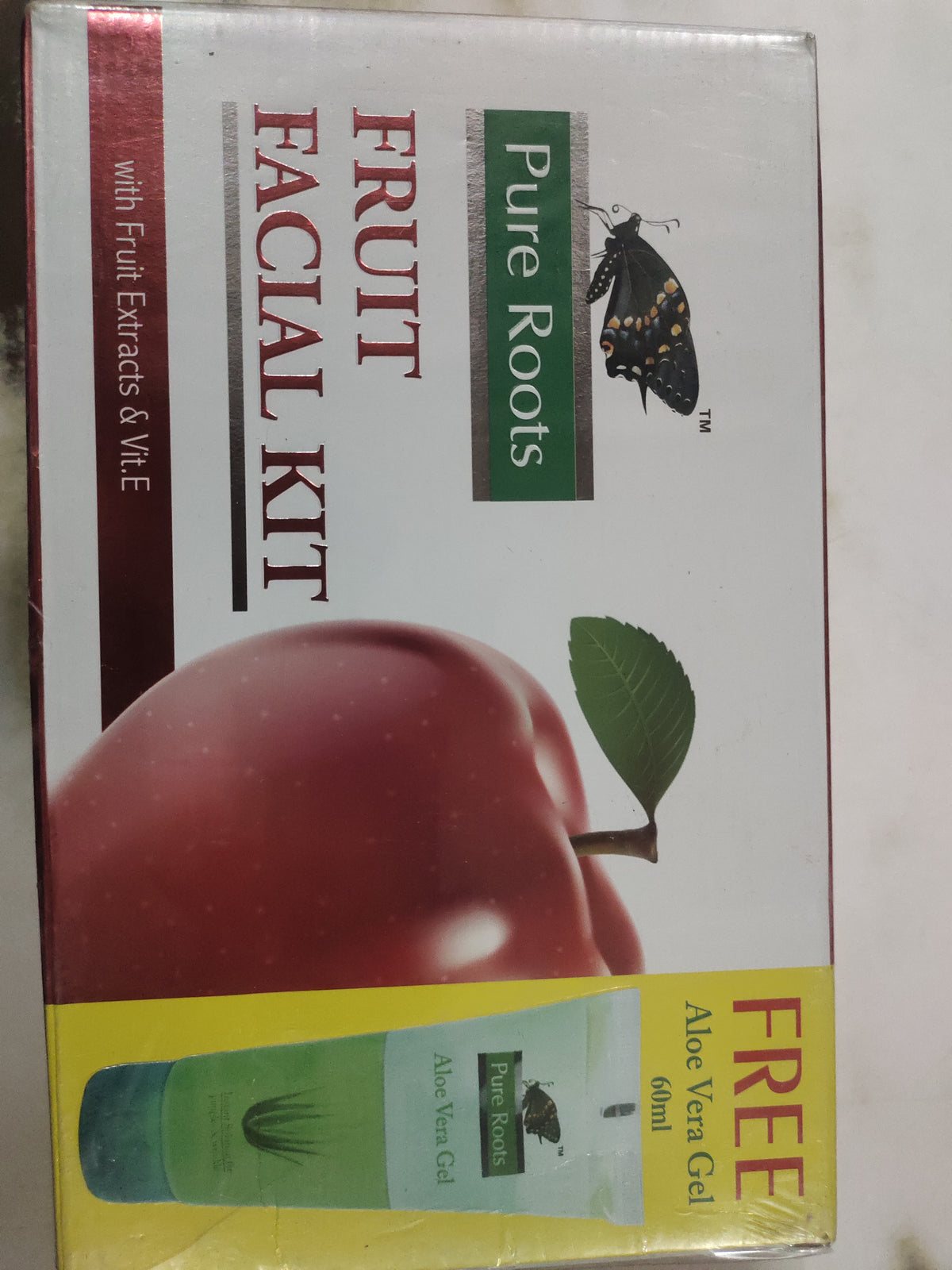 Pure Roots Fruit Facial Kit 200g with Free Aloe Vera Gel 60ml
