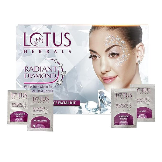 Lotus Herbals Radiant Diamond 4-in-1 Facial Kit 37g – front view