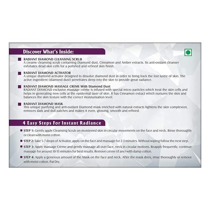 Lotus Herbals Diamond Facial Kit – contents