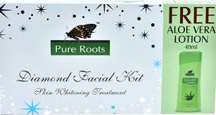 Pure Roots Diamond Facial Kit 80g with Free Aloe Vera Lotion 40ml