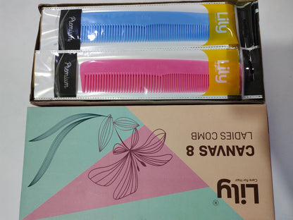 Lily Comb Canvas Hair Comb 8 and 9 inch – front view
