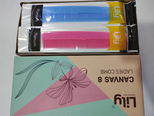 Lily Comb Canvas Hair Comb 8 and 9 inch – front view