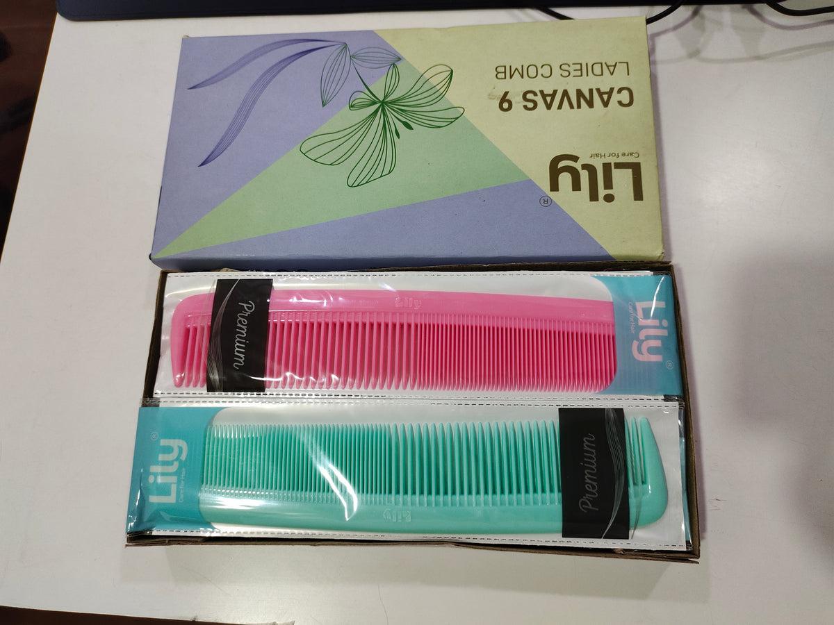 Lily Comb Canvas 9 inch – size comparison