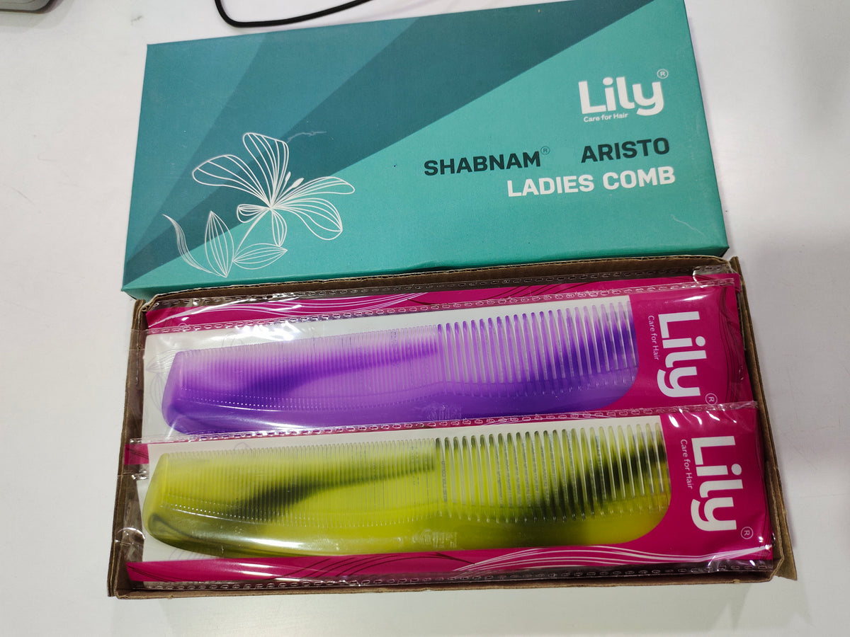 Lily Shabnam Aristo Hair Comb 8 and 9 inch – front view
