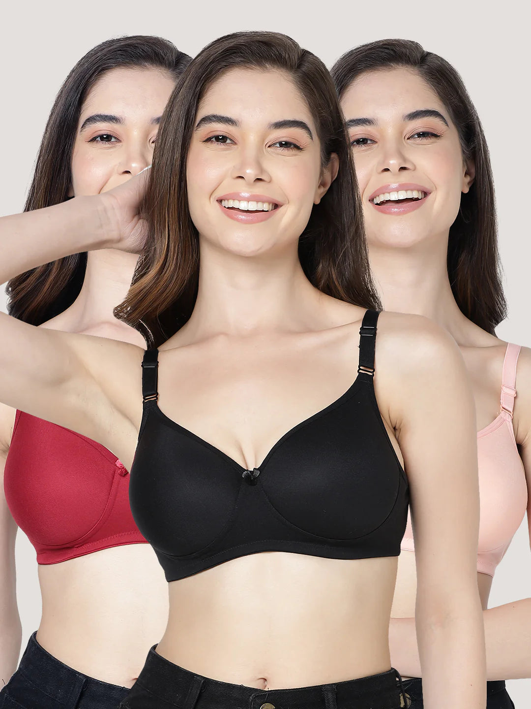 Kalayani Cherry Bra Pack of 6 front view