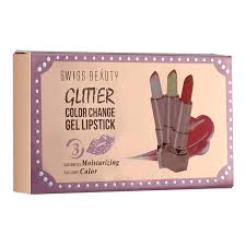 Swiss Beauty Glitter Color Change Gel Lipstick 3.6g all shades