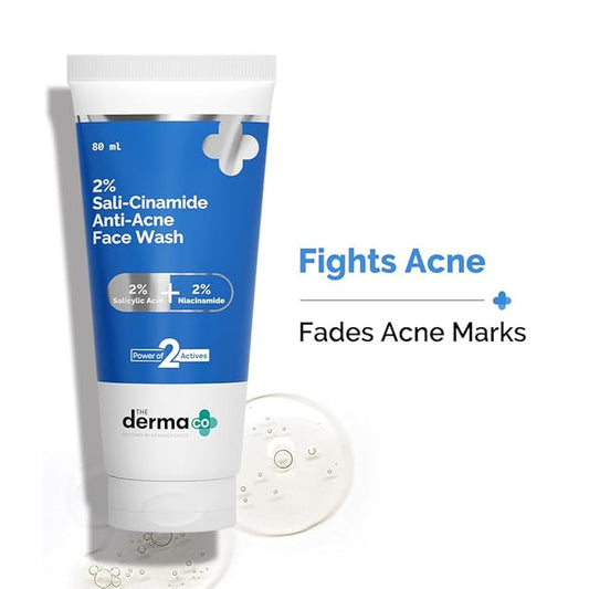 2% Sali-Cinamide Anti-Acne Face Wash 80ml with Salicylic Acid and Niacinamide