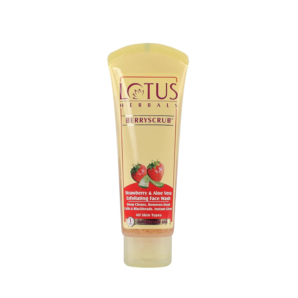 Lotus Herbals Berryscrub Strawberry and Aloe Vera Exfoliating Face Wash 80g