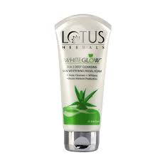 Lotus Herbals WhiteGlow 3-In-1 Deep Cleansing Skin Whitening Facial Foam 50g