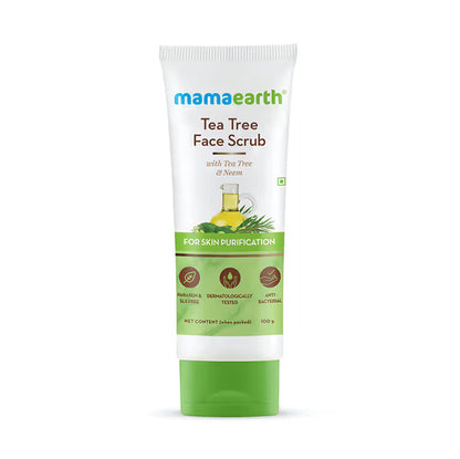 Mamaearth Tea Tree Face Scrub with Tea Tree & Neem 100g
