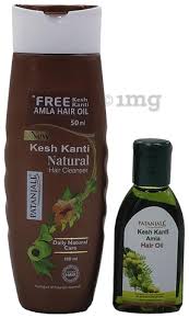 Patanjali Kesh Kanti Natural Hair Cleanser 180ml with Free Amla Oil 50ml