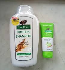Pure Roots Protein Shampoo back label