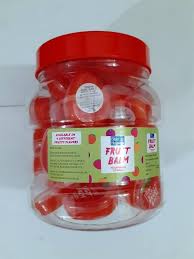 Blue Heaven Strawberry Flavoured Fruit Lip Balm Jar of 36 pcs 4g each