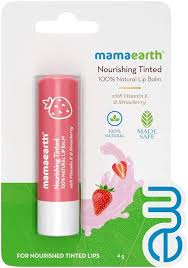 Mamaearth Nourishing Tinted Natural Lip Balm Vitamin E Strawberry 4g