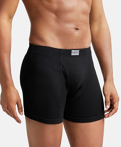 Jockey 8008 Men's Super Combed Cotton Rib Solid Boxer Brief Pack of 2
