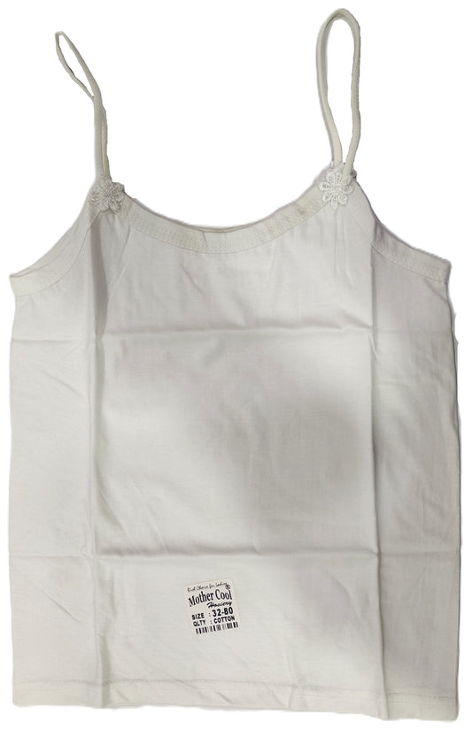 Mother Cool Chandani White Slip Pack of 6 front view