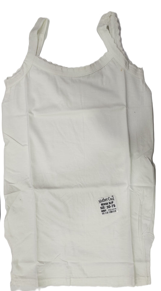 Mother Cool Rekha White Slip Pack of 6 front view