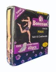 Day Pad Bonecam Jumbo XXXL Extra Dry Maxi Sanitary Napkin Pack of 40