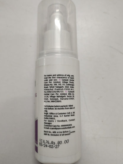 Pure Roots Cleansing Milk Spray ingredients