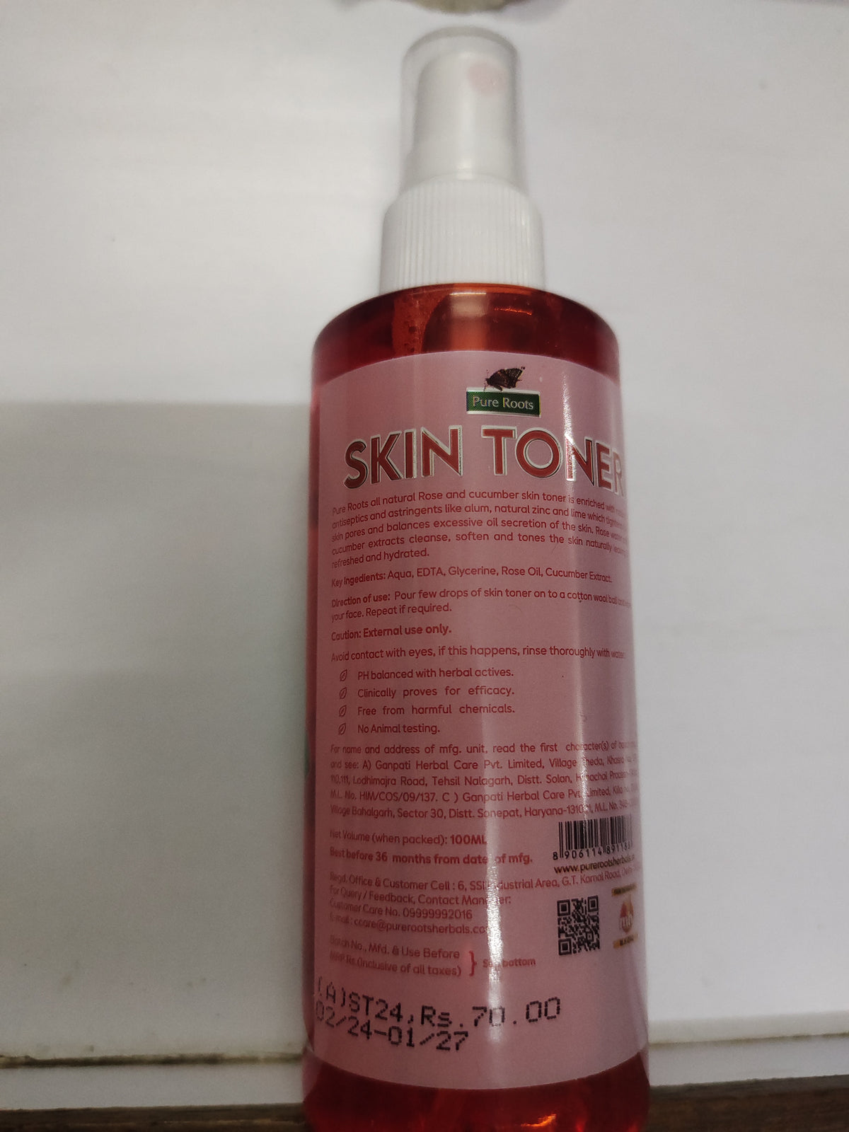 Pure Roots Skin Toner detail