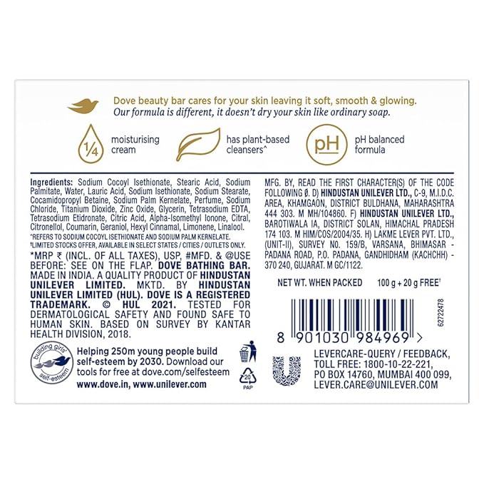 Dove Cream Beauty Bar detail