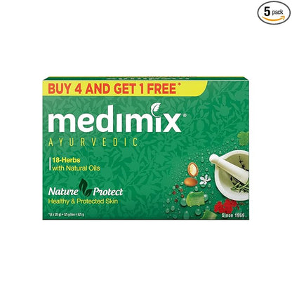 Medimix Ayurvedic Classic 18 Herbs Bathing Soap 125g Pack of 4
