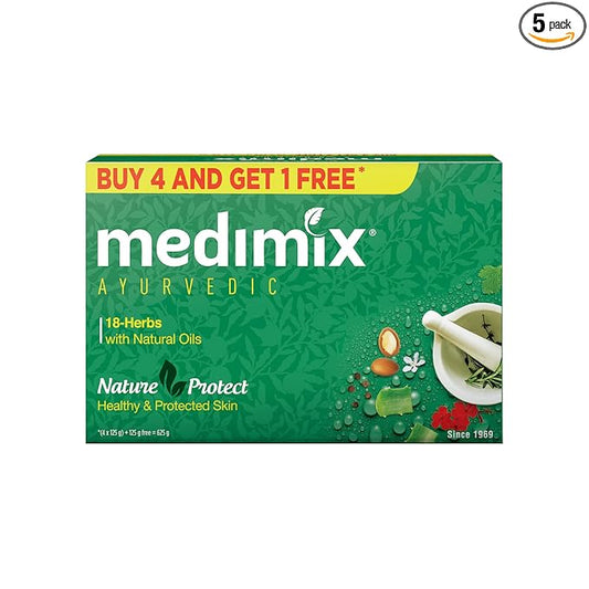 Medimix Ayurvedic Classic 18 Herbs Bathing Soap 125g Pack of 4