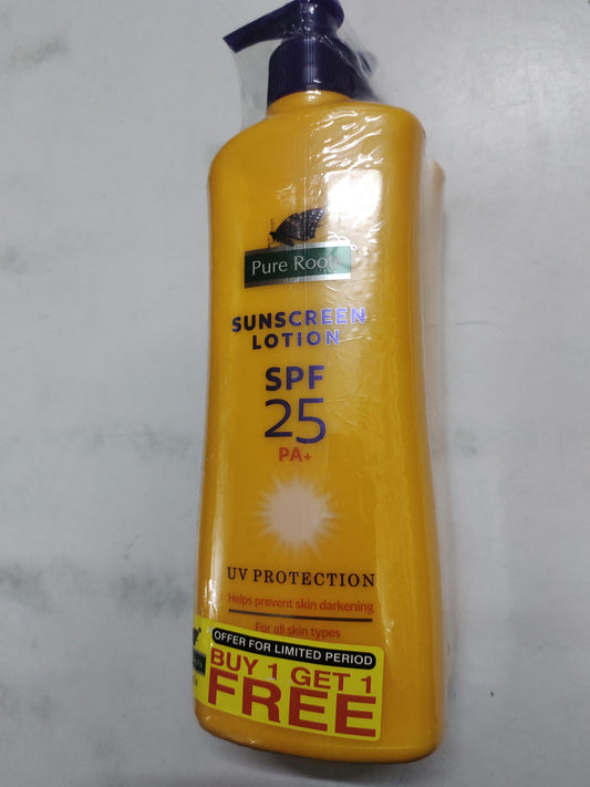 Pure Roots Sunscreen Lotion SPF 25 PA+ 400ml – front view