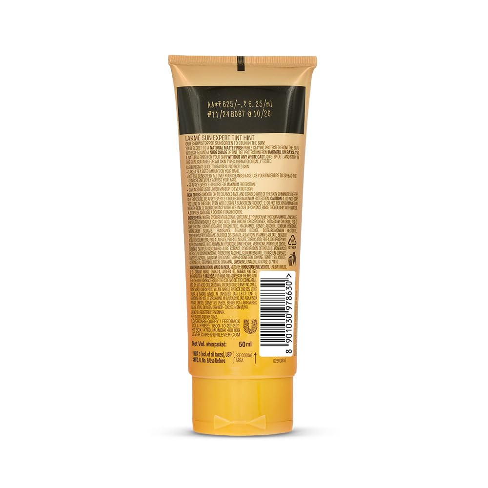 Lakme Sun Expert Sunscreen ingredients