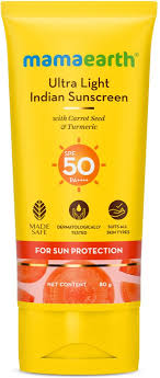 Mamaearth Ultra Light Indian Sunscreen 50g 80g