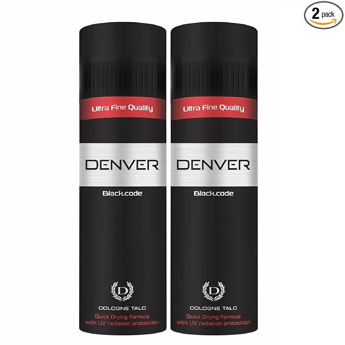 Denver Black Code Body Talc – front view