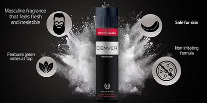 Denver Black Code Body Talc – back view