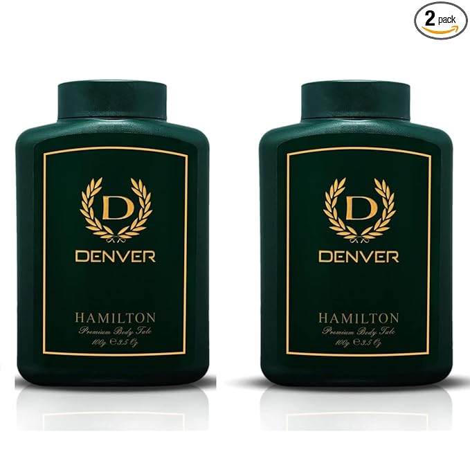 DENVER Hamilton Premium Body Talc 100g Pack of 2