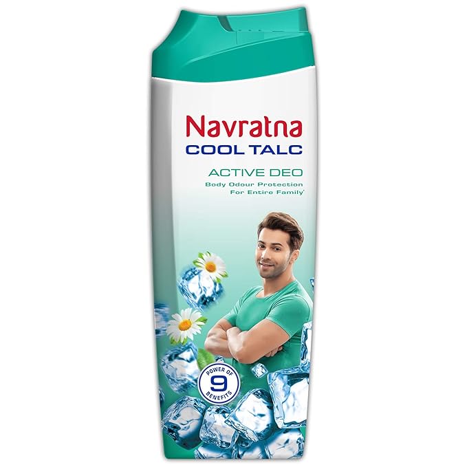Navratna Talcum Powder – Active Deo variant